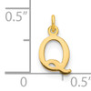 14ky Cutout Letter Q Initial Pendant