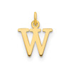 14ky Cutout Letter W Initial Pendant