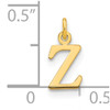 14ky Cutout Letter Z Initial Pendant