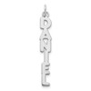 14K White Gold Kimberly Font Vertical Name Plate Charm