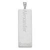 14K White Gold 1 Name Family Pendant