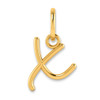 14KY Upper case Letter X Initial Charm