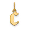 14KY Lower case Letter C Initial Pendant