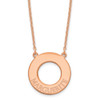 14k Rose Gold Open Circle with 1 name