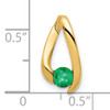 14k 4mm Emerald pendant