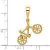 14kt Yellow Gold Polished 3D Bicycle Pendant