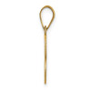 14k Polished Etched Letter B Initial Pendant