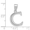 14kw Polished Etched Letter C Initial Pendant