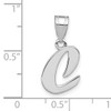 14kw Polished Script Letter C Initial Pendant