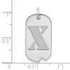 14kw Polished Letter X Initial Dog Tag Pendant
