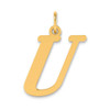14k Polished Letter U Initial Pendant