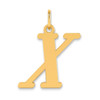 14k Polished Letter X Initial Pendant