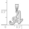 14KW White Gold Script Letter A Initial  Pendant