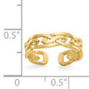 14k Weave Toe Ring