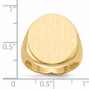 14k 22.0x18.0mm Open Back Men's Signet Ring