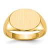 14k 12.0x16.0mm Closed Back Men's Signet Ring