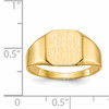 14k 10.0x10.0mm Closed Back Mens Signet Ring