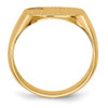 14k 15.0x15.0mm Closed Back VS Diamond Men's Signet Ring