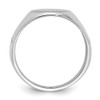 14k White Gold 15.0x11.5mm Closed Back Men's Signet Ring