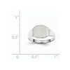 14k White Gold 8.5x8.5mm Closed Back Signet Ring
