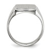 14k White Gold 15.0x13.0mm Closed Back Men's Signet Ring