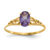 14k Madi K Synthetic Alexandrite Ring