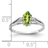 14k White Gold 8x4mm Marquise Peridot VS Diamond ring