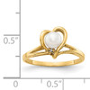14k 4.5mm FW Cultured Pearl A Diamond ring