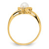 14k 4.5mm FW Cultured Pearl A Diamond ring