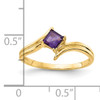 14k 4mm Princess Cut Amethyst ring