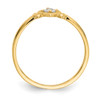 14K Aquamarine Birthstone Heart Ring