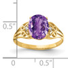 14k Amethyst Diamond ring