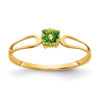 14k 4mm Peridot ring