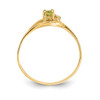 14k 5x3mm Oval Peridot A Diamond ring