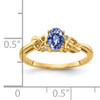 14k 6x4mm Oval Tanzanite AAA Diamond ring