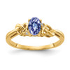 14k 6x4mm Oval Tanzanite AAA Diamond ring