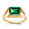 14k 9x7mm Emerald Cut Mount St. Helens ring