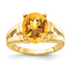14k 11x9mm Oval Citrine ring