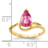 14k Pear Shaped Pink Tourmaline Ring