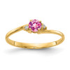 14k 4mm Pink Sapphire A Diamond ring