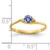 14k 4mm Tanzanite AA Diamond ring