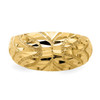 14k Fancy Diamond-cut Ring