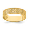 14k Wave Engraved Thumb Ring