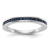 14k White Gold Sapphire Band