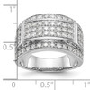 14K White Gold Diamond Men's Band