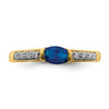 14k Oval East-West Sapphire and Diamond Ring 14k Oval East-West Sapphire and Diamond Ring