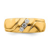 14k Diamond 3-stone Mens Ring