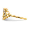 14k Polished Triple Triangle Diamond Ring