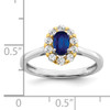 14k Two-tone Sapphire and Diamond Halo Ring