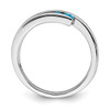 14k White Gold Blue Topaz 4-stone Ring